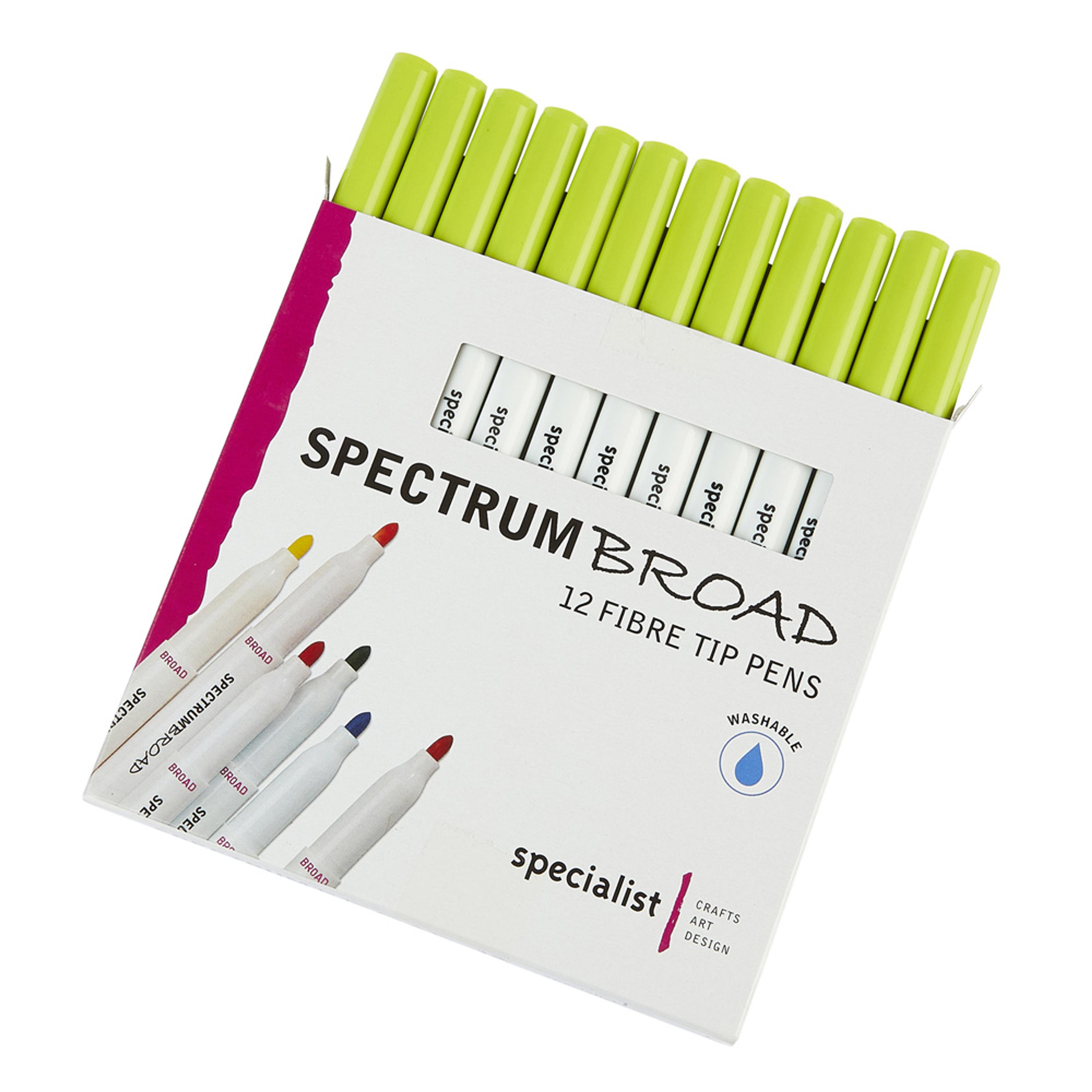 Specialist Crafts Broad Pens - Light Green. Pack of 12