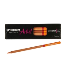 Spectrum Artist Colour Pencils - Tangerine. Pack of 12