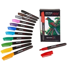 Spectrum Artist Permanent Colour Markers - Assorted. Pack of 12