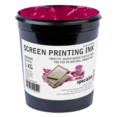 Specialist Crafts Water-Based Textile Ink 1kg - Dark Pink