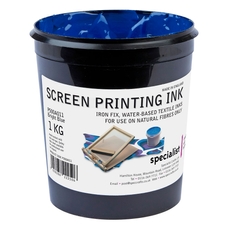 Specialist Crafts Water-Based Textile Ink 1kg - Bright Blue