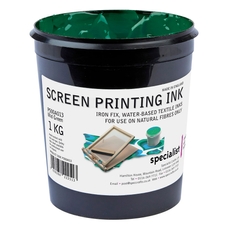 Specialist Crafts Water-Based Textile Ink 1kg - Mid Green