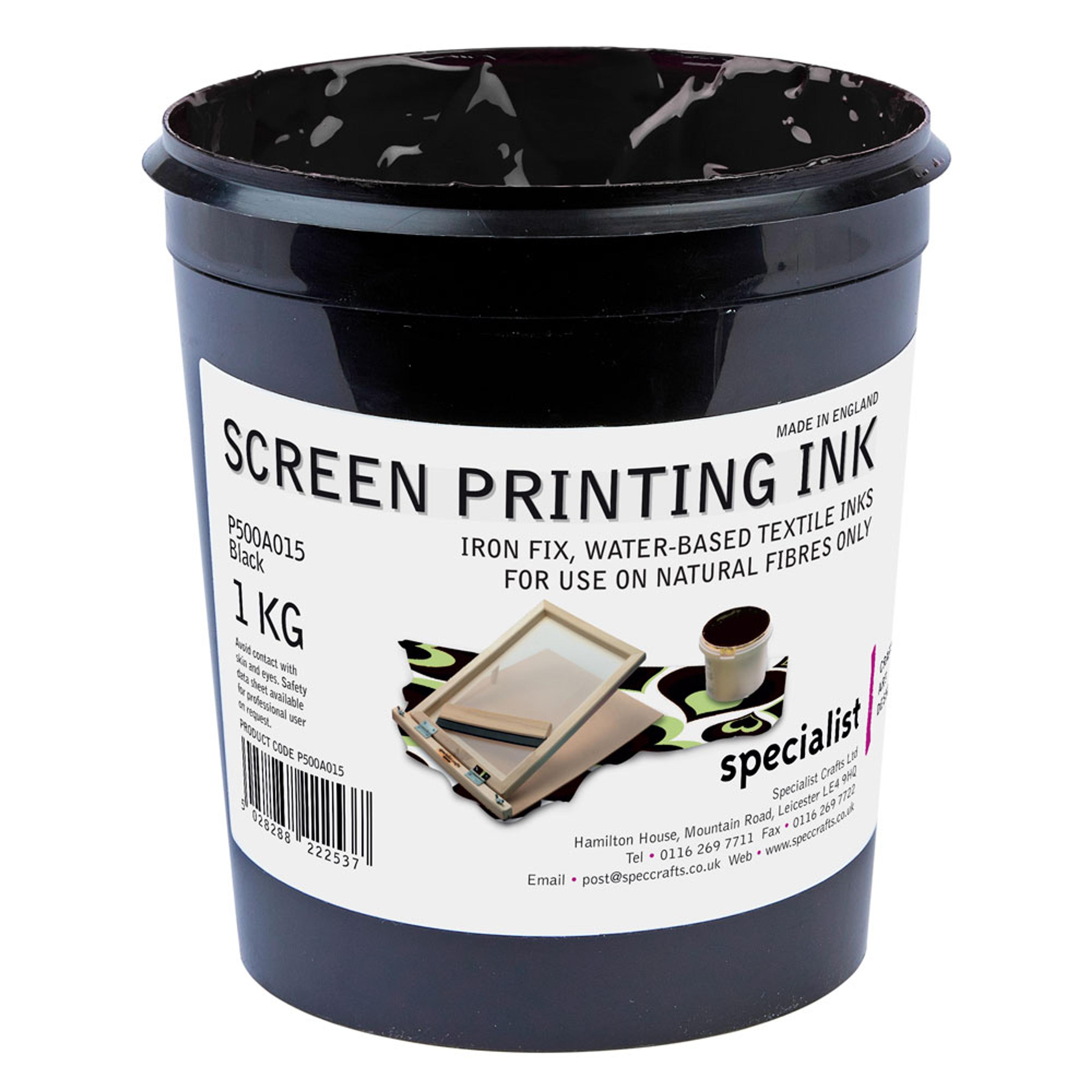 Specialist Crafts Water-Based Textile Ink 1kg - Black