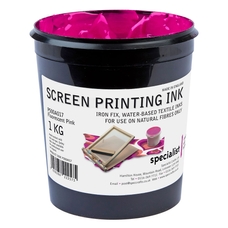 Specialist Crafts Water-Based Textile Ink 1kg - Fluorescent Pink