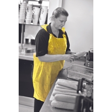 PE Disposable Aprons - Yellow - Pack of 100