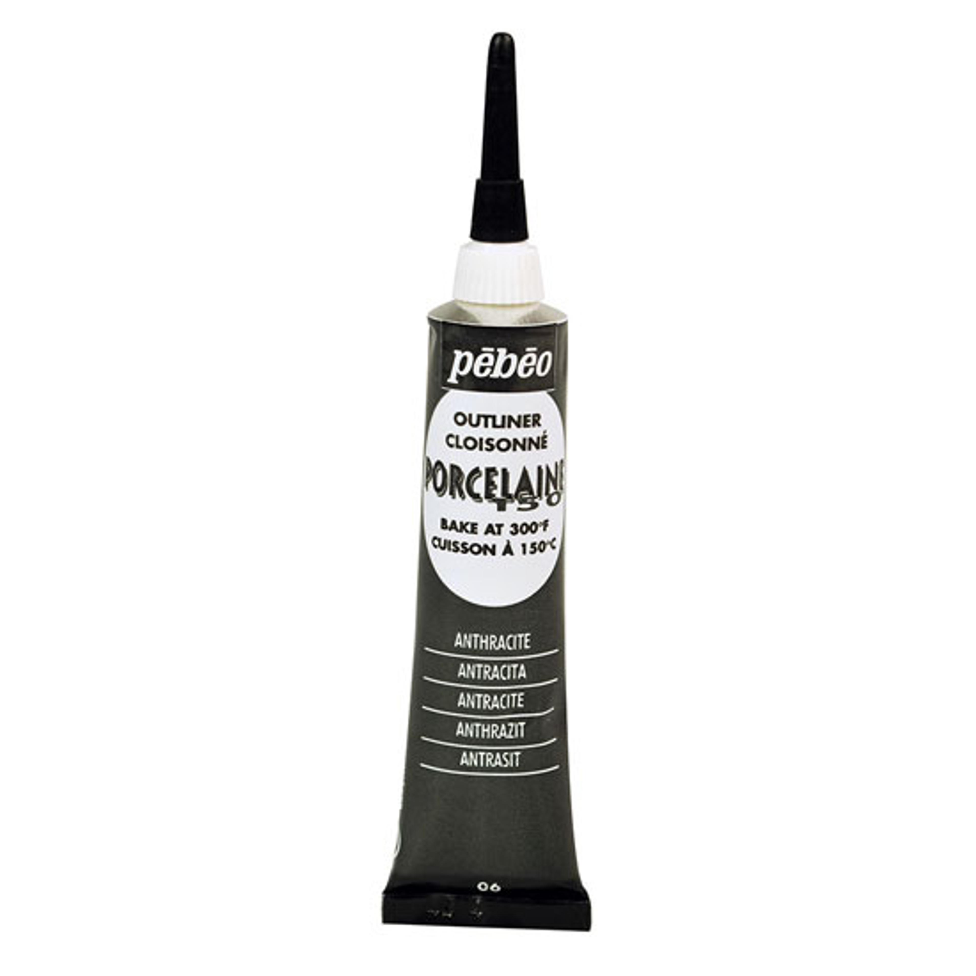 Pebeo Porcelaine 150 Outliner - 20ml - Anthracite (Coal)