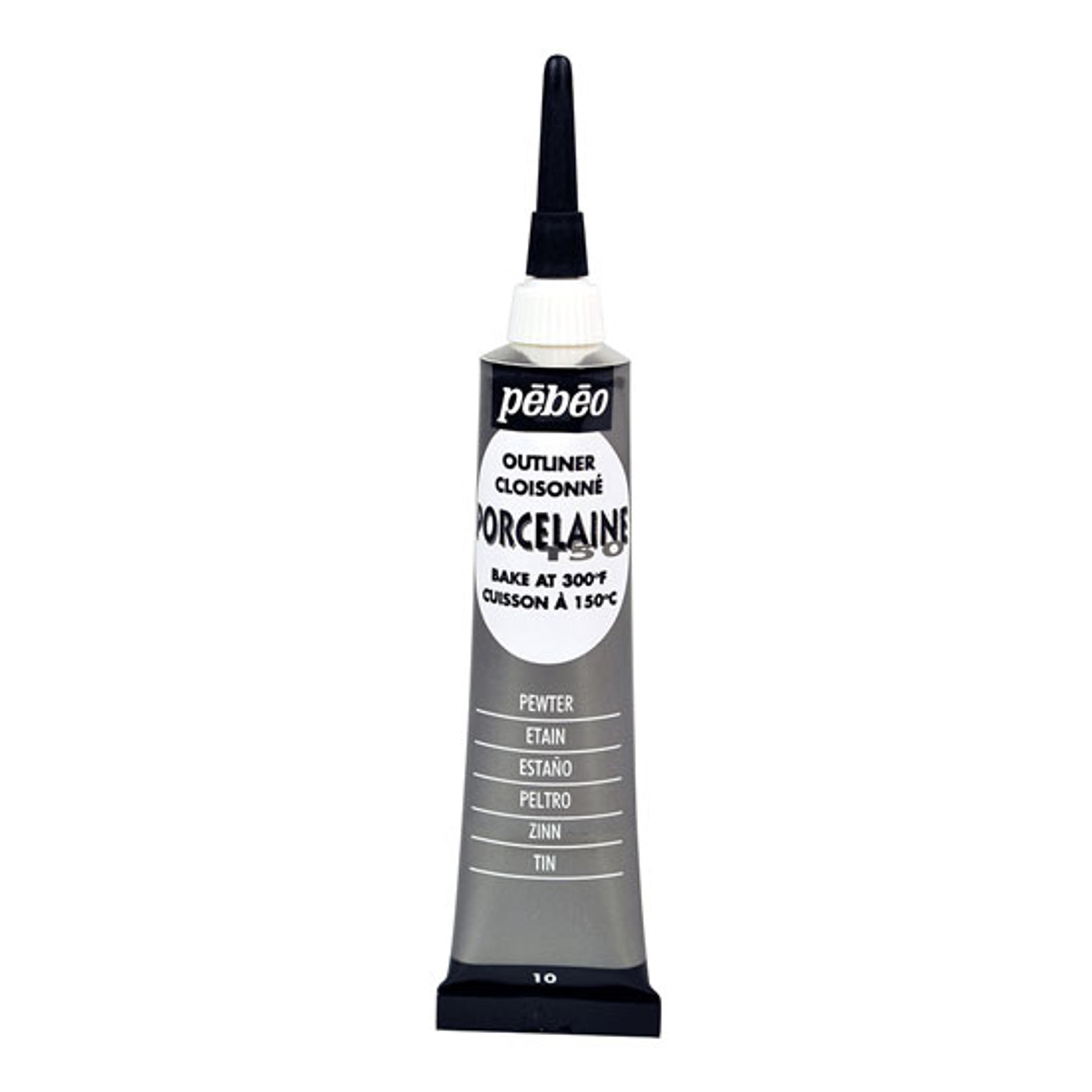 Pebeo Porcelaine 150 Outliner - 20ml - Pewter