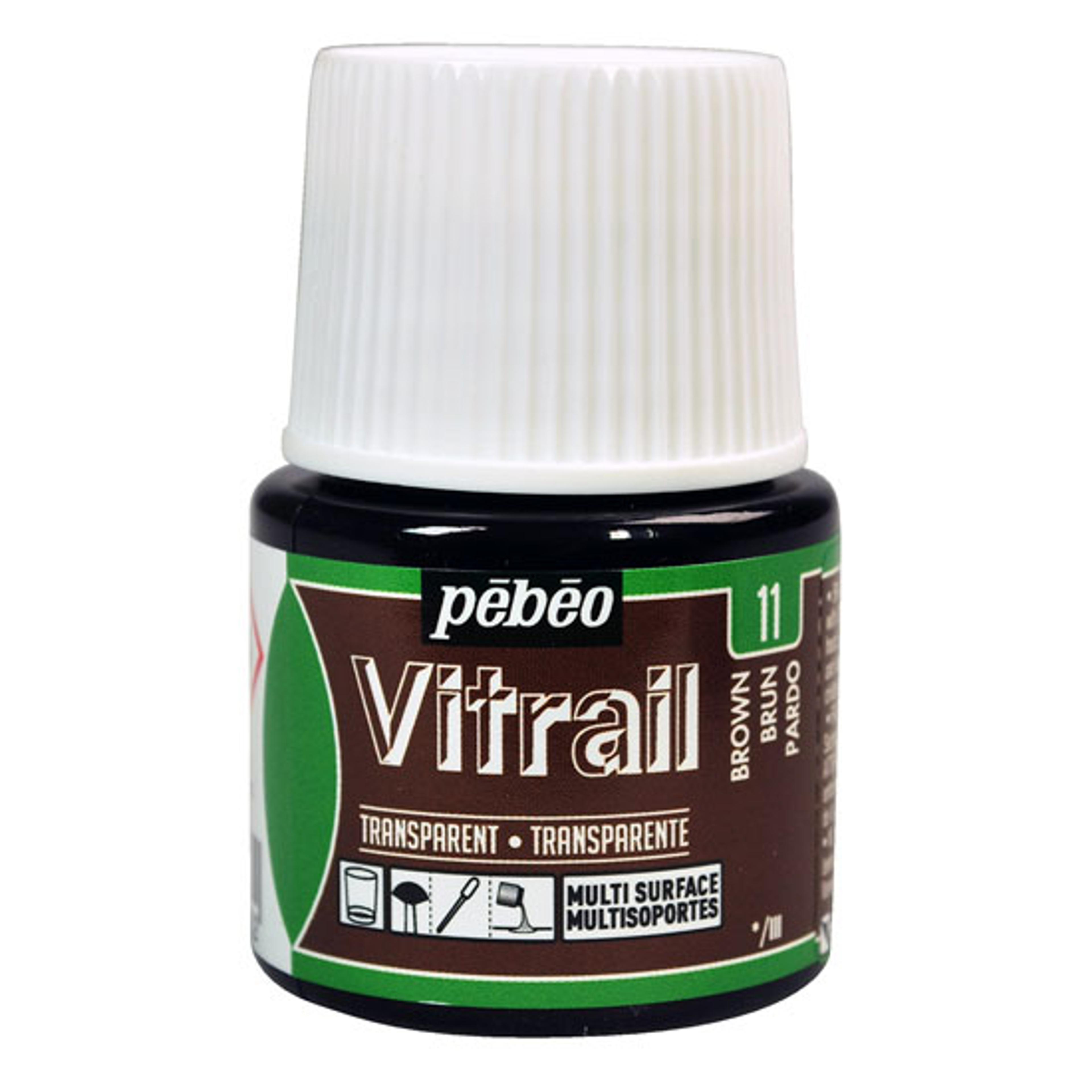 Pebeo Vitrail Paints 45ml Colours - Brown