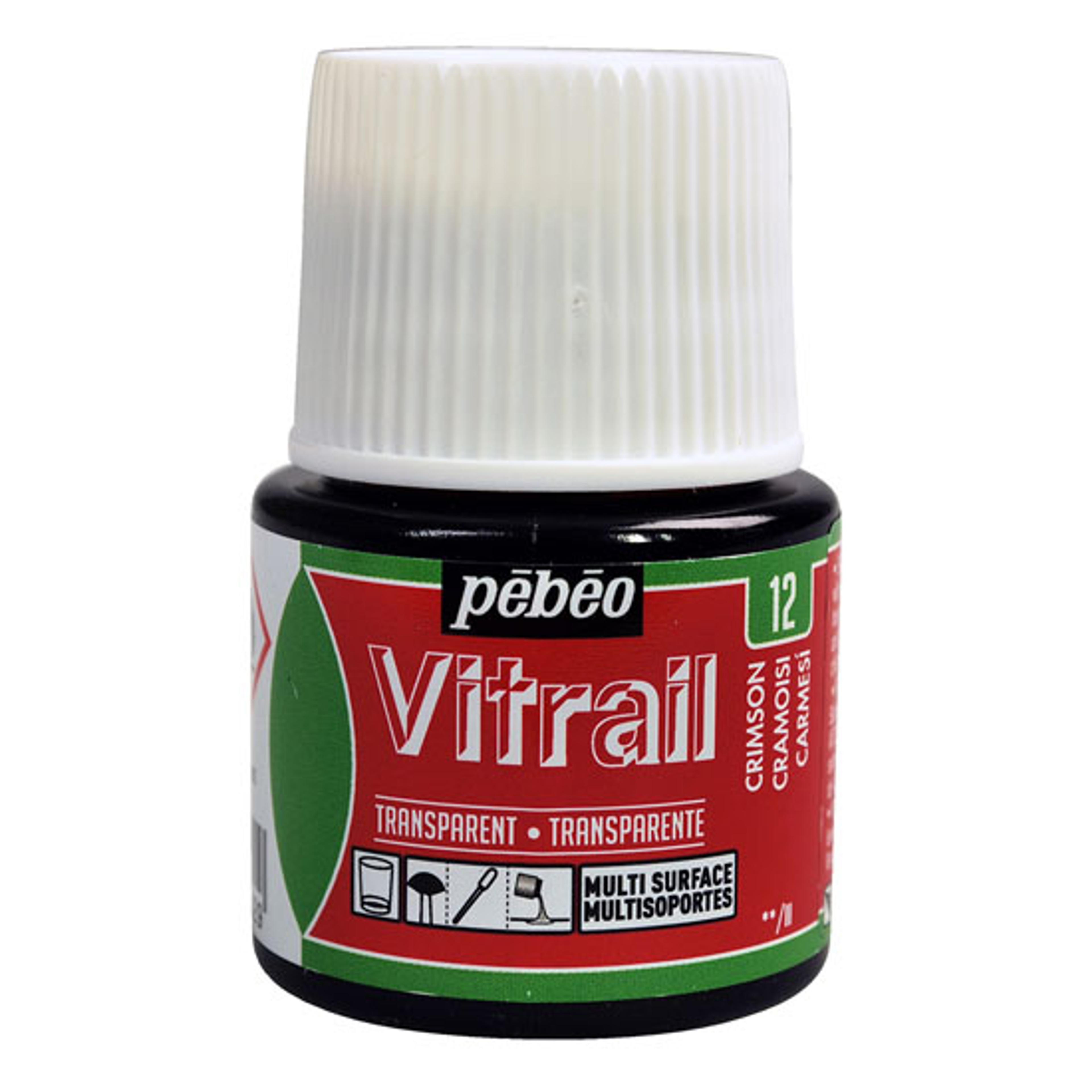 Pebeo Vitrail Paints 45ml Colours - Crimson