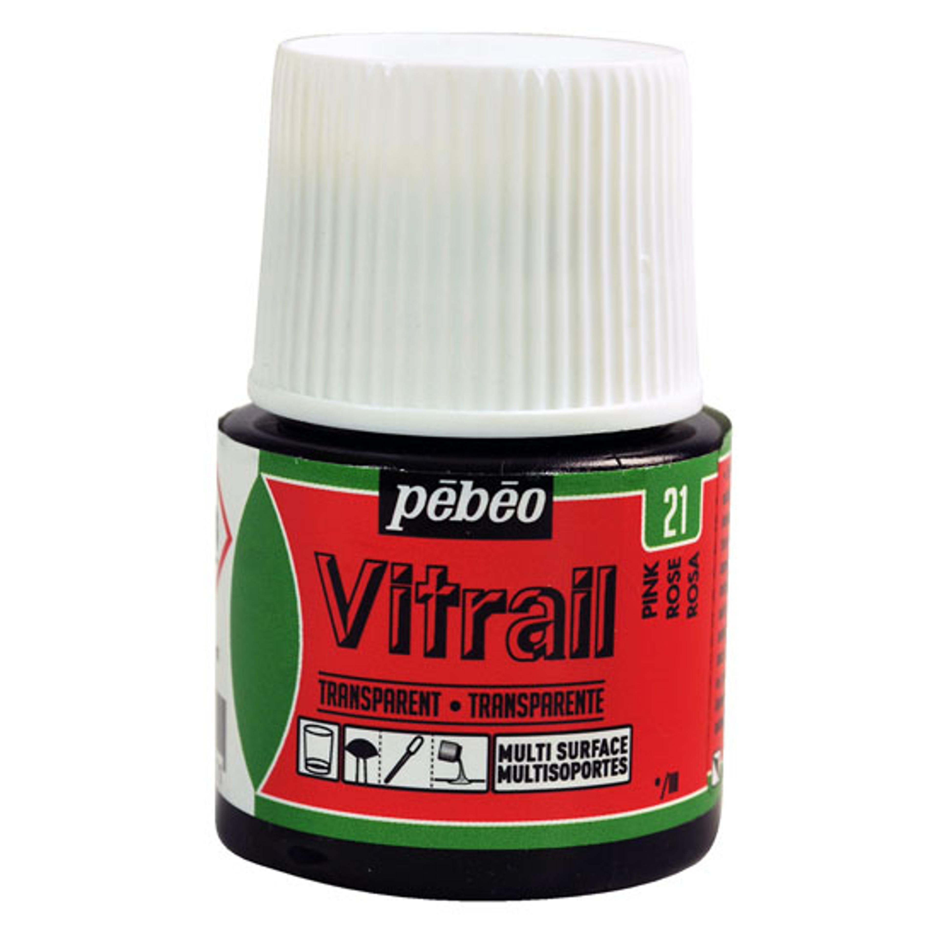 Pebeo Vitrail Paints 45ml Colours - Pink