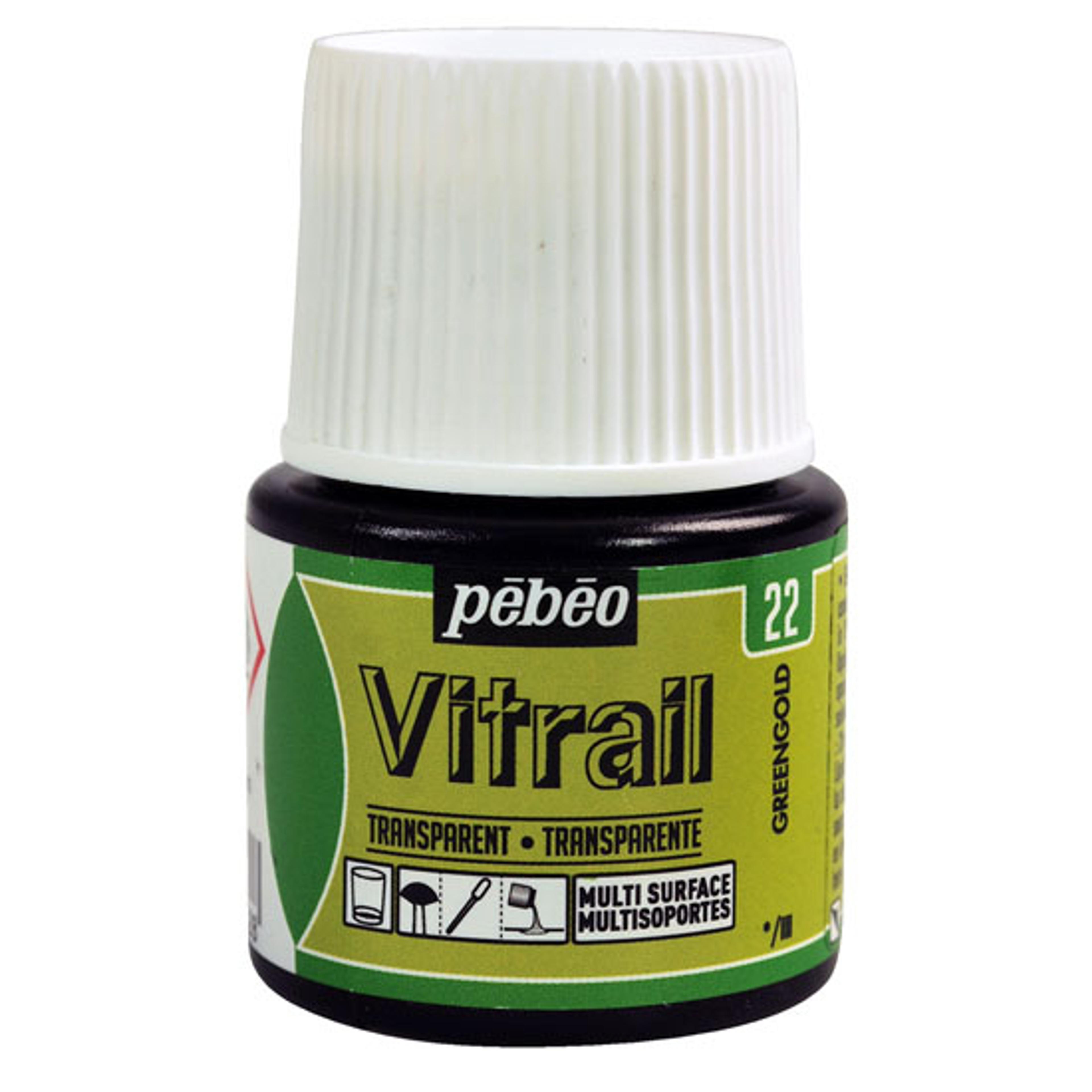 Pebeo Vitrail Paints 45ml Colours - Green Gold