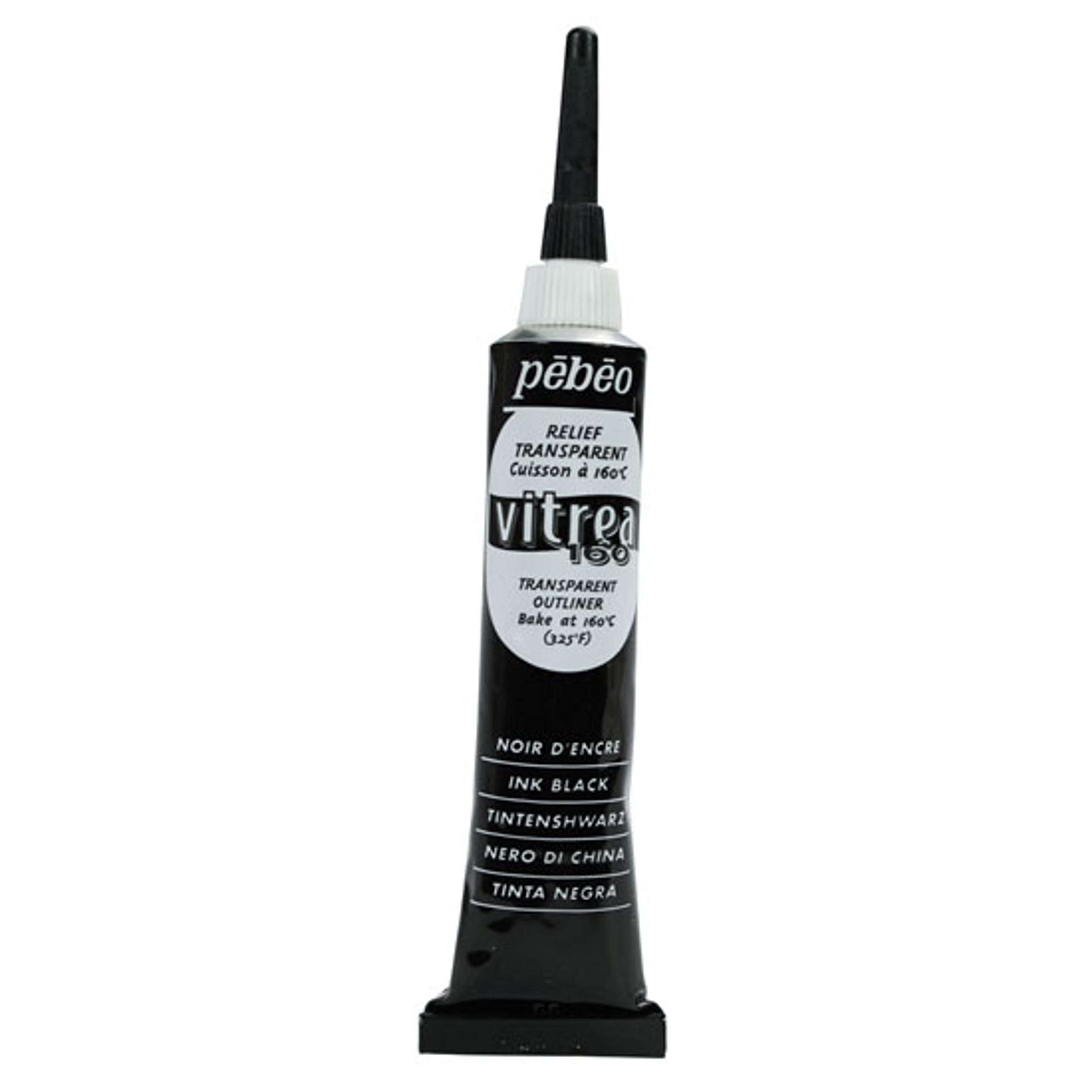 Pebeo Vitrea 160 Paint Outliners 20ml - Ink Black