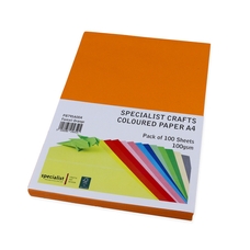 Specialist Crafts Coloured Paper A4 100gsm - Fantail Orange - Pack of 100