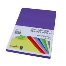 Specialist Crafts Coloured Paper A4 100gsm - Plover Purple - Pack of 100