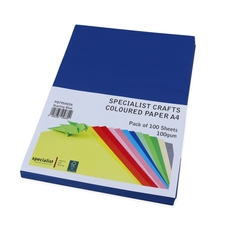 Specialist Crafts Coloured Paper A4 100gsm - Starling Blue - Pack of 100