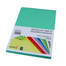 Specialist Crafts Coloured Paper A4 100gsm - Warbler Green - Pack of 100