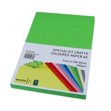 Specialist Crafts Coloured Paper A4 100gsm - Woodpecker Green - Pack of 100