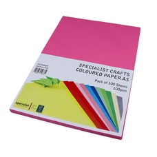 Specialist Crafts Coloured Paper A3 100gsm - Bullfinch Pink - Pack of 100