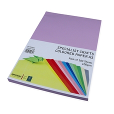 Specialist Crafts Coloured Paper A3 100gsm - Swallow Blue - Pack of 100