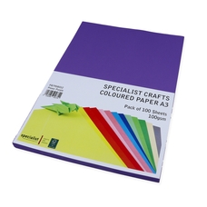 Specialist Crafts Coloured Paper A3 100gsm - Plover Purple - Pack of 100