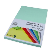 Specialist Crafts Coloured Paper A3 100gsm - Leafbird Green - Pack of 100