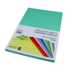 Specialist Crafts Coloured Paper A3 100gsm - Warbler Green - Pack of 100