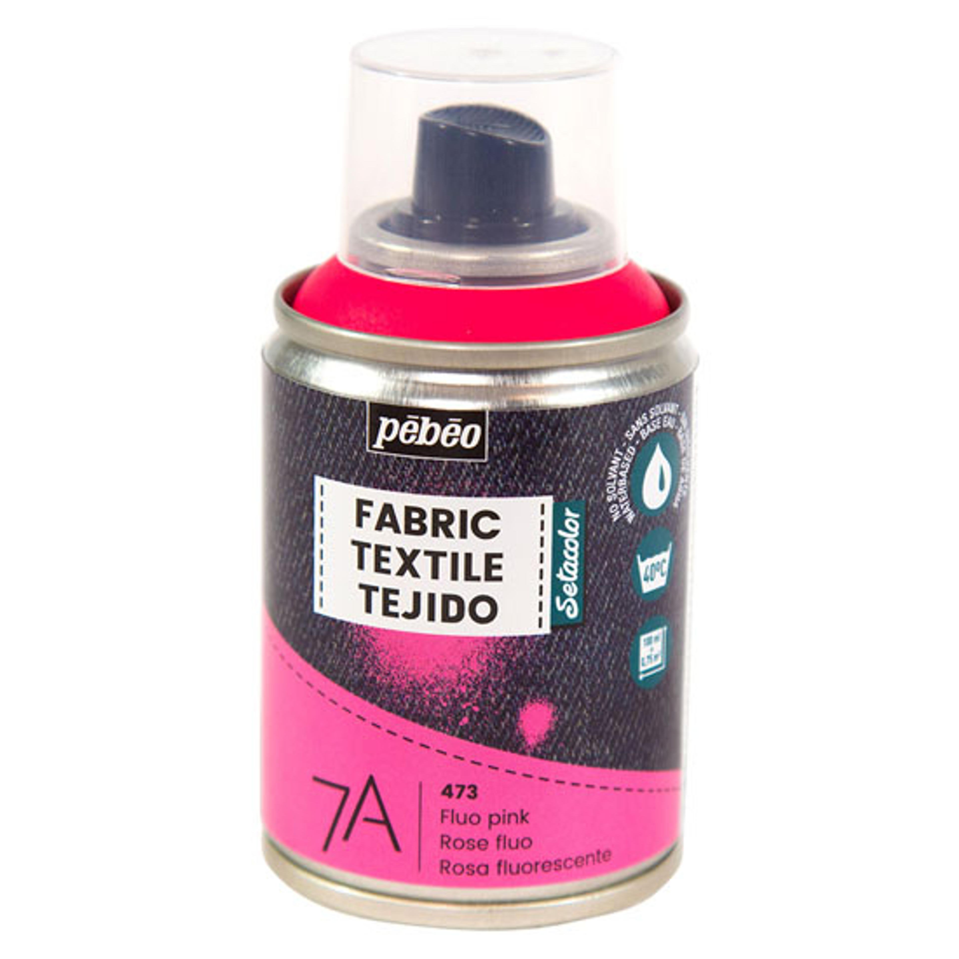 Pebeo Setacolor 7A Fabric Spray Paint 100ml - Fluorescent Pink