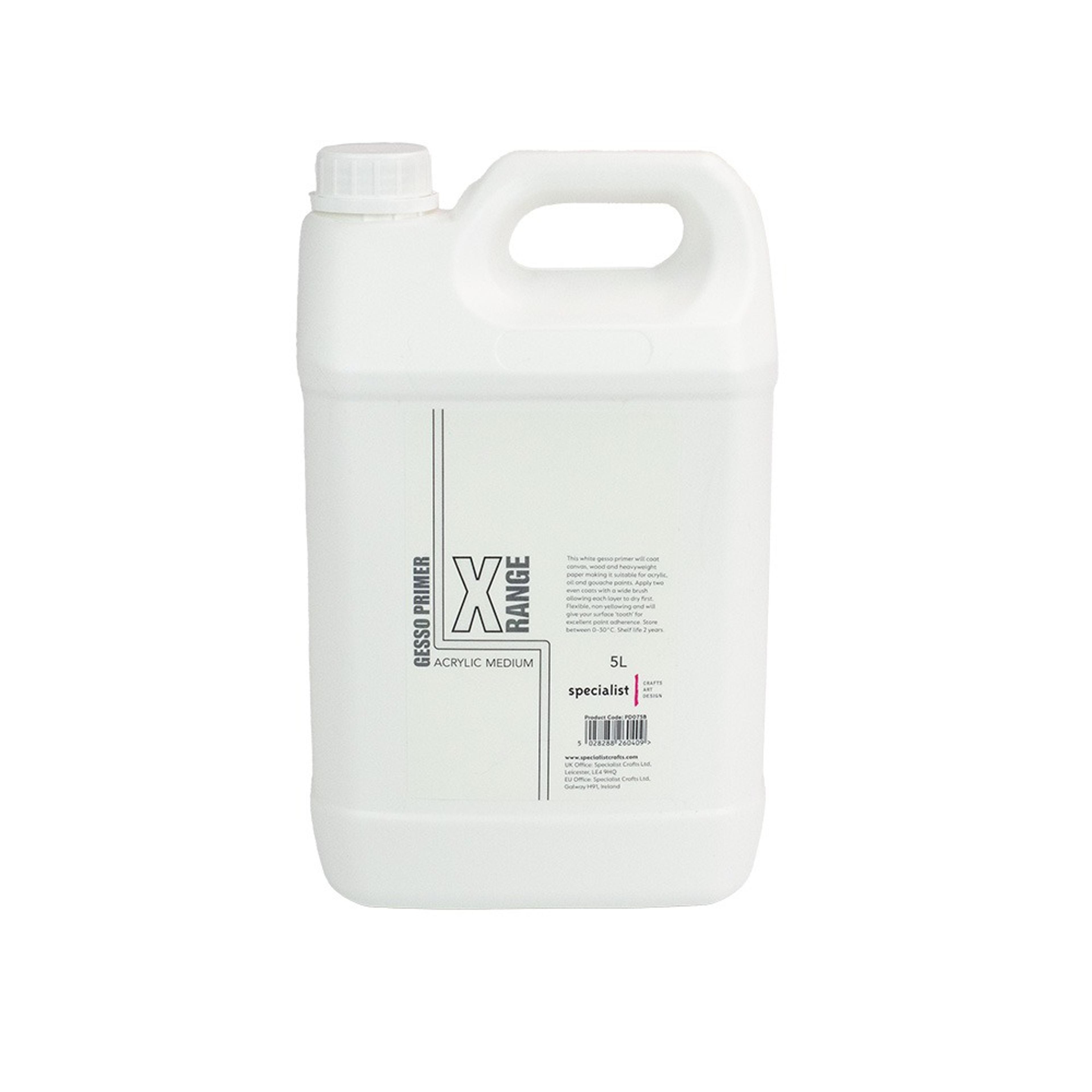 Specialist Crafts Acryl Gesso White Primer - 5L
