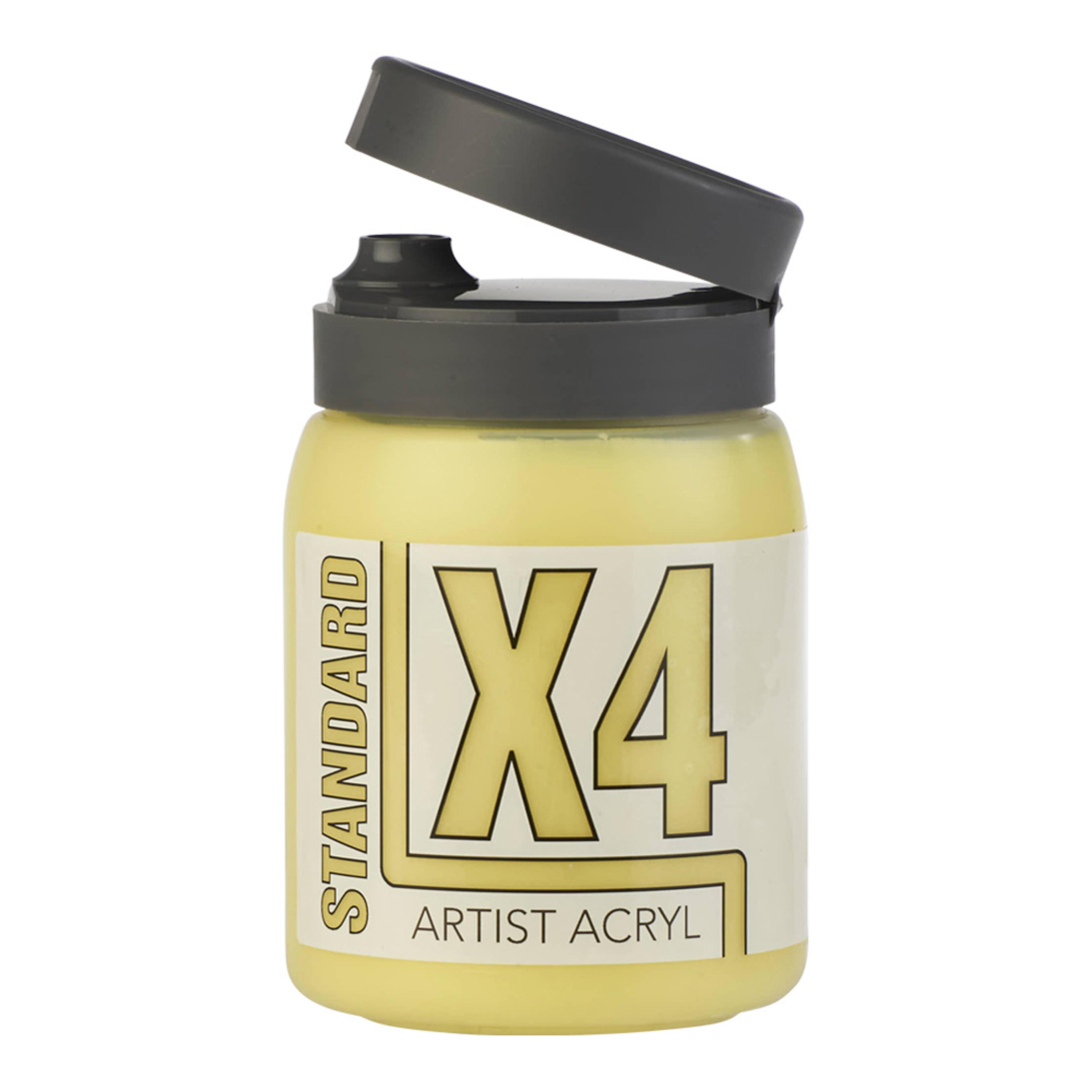 X4 Standard Acryl 500ml Bottle - Light Lemon Yellow
