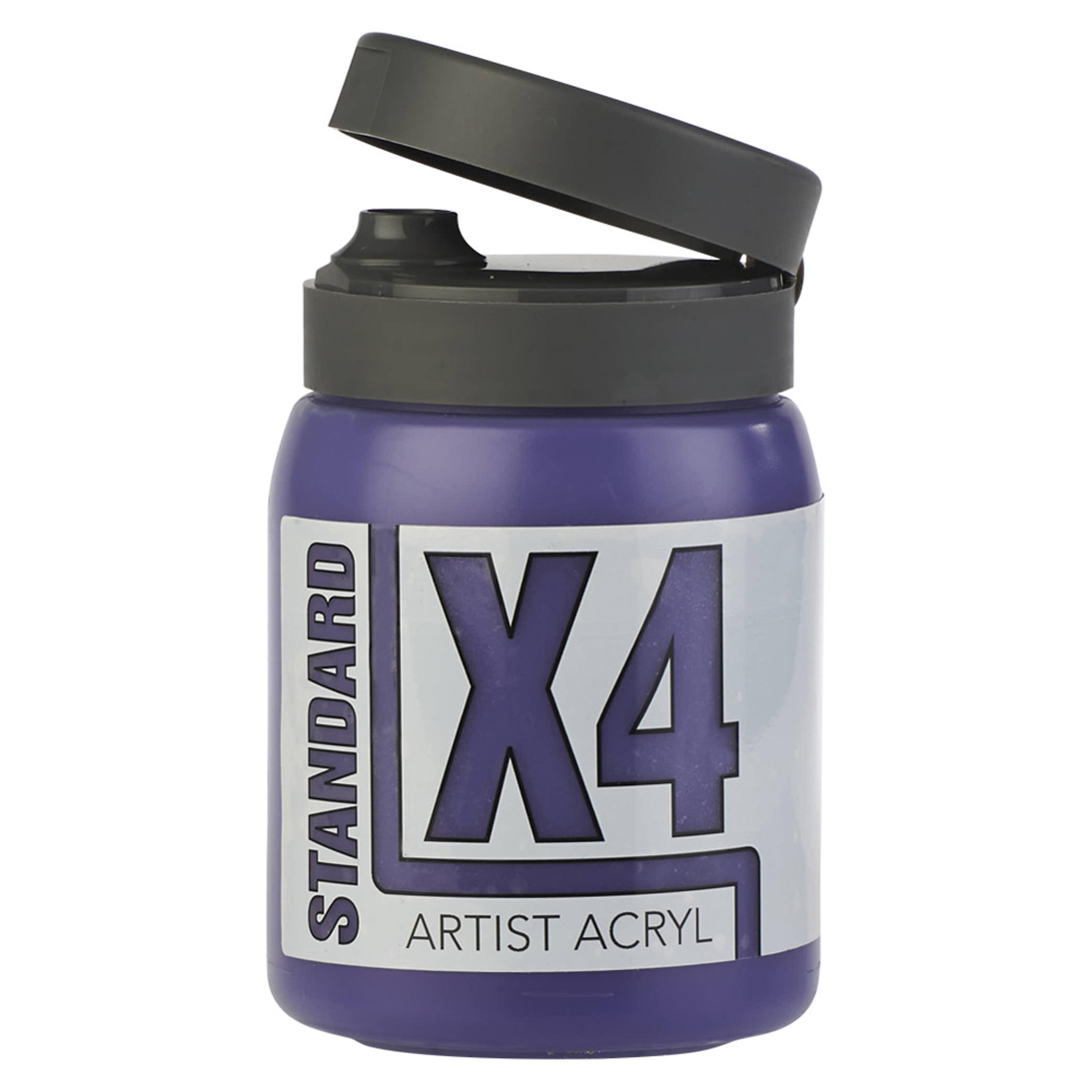 X4 Standard Acryl 500ml Bottle - Dark Cobalt Violet Hue