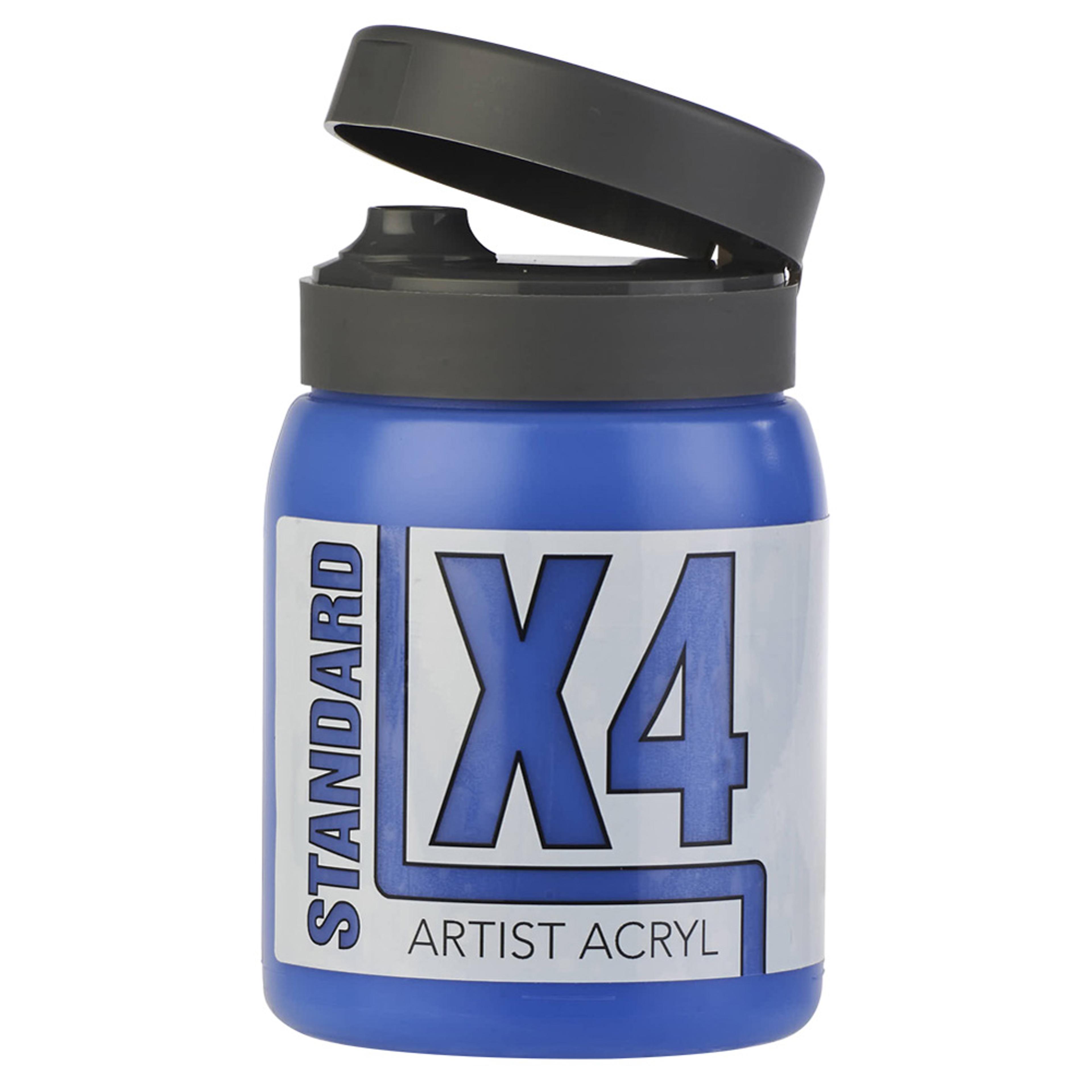 X4 Standard Acryl 500ml Bottle - Cobalt Blue Hue