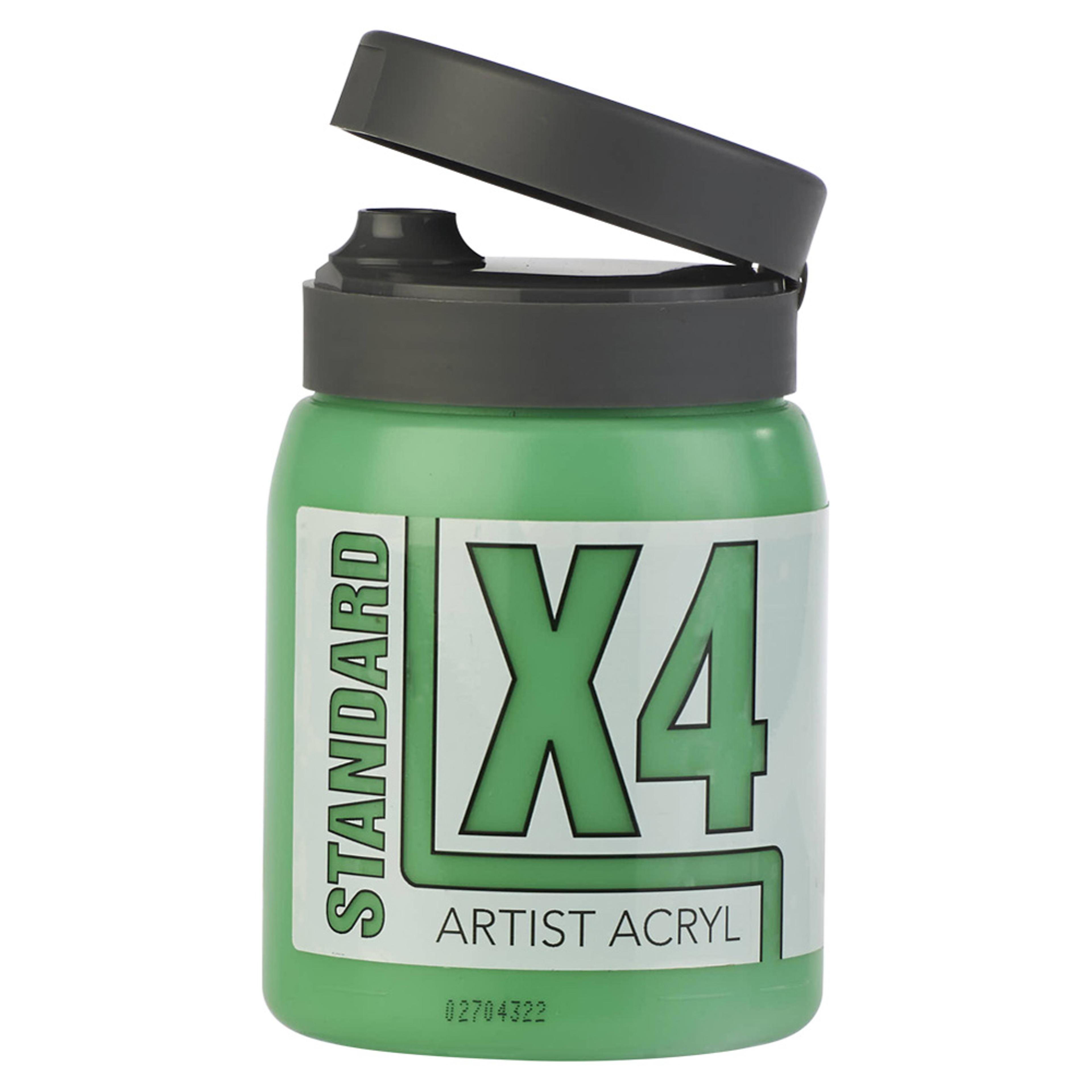 X4 Standard Acryl 500ml Bottle - Cadmim Green Hue
