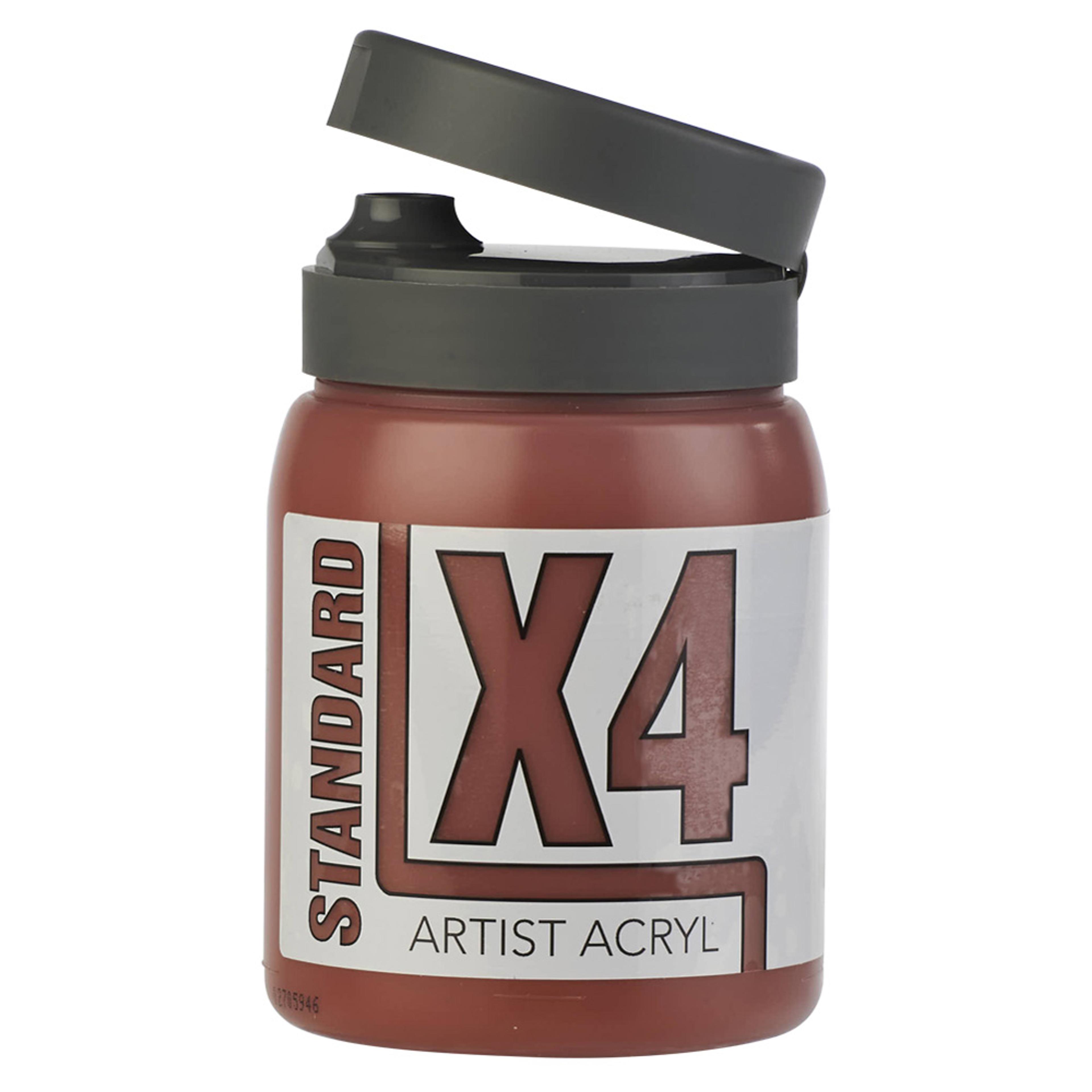 X4 Standard Acryl 500ml Bottle - Burnt Sienna