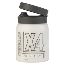 X4 Standard Acryl 500ml Bottle - Titanium White