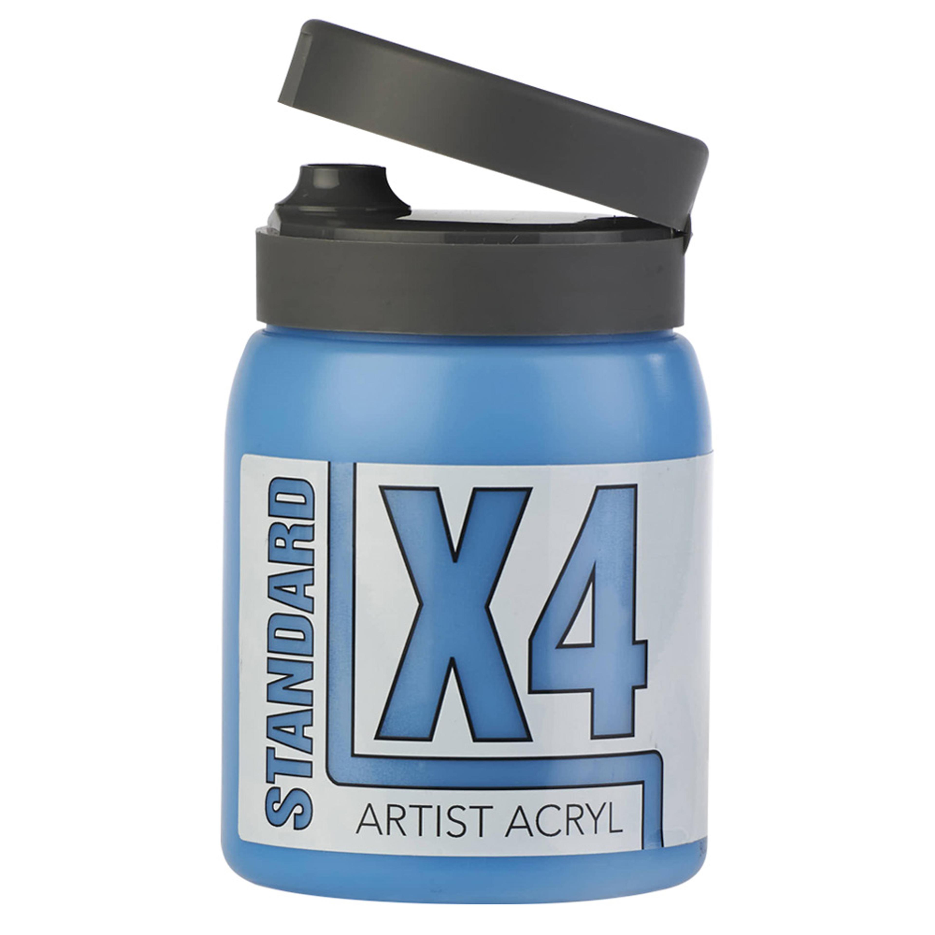 X4 Standard Acryl 500ml Bottle - Cerulean Blue
