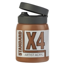 X4 Standard Acryl 500ml Bottle - Raw Sienna