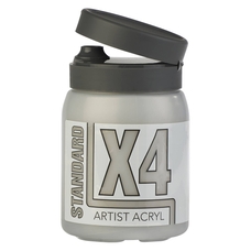 X4 Standard Acryl 500ml Bottle - Silver Metallic