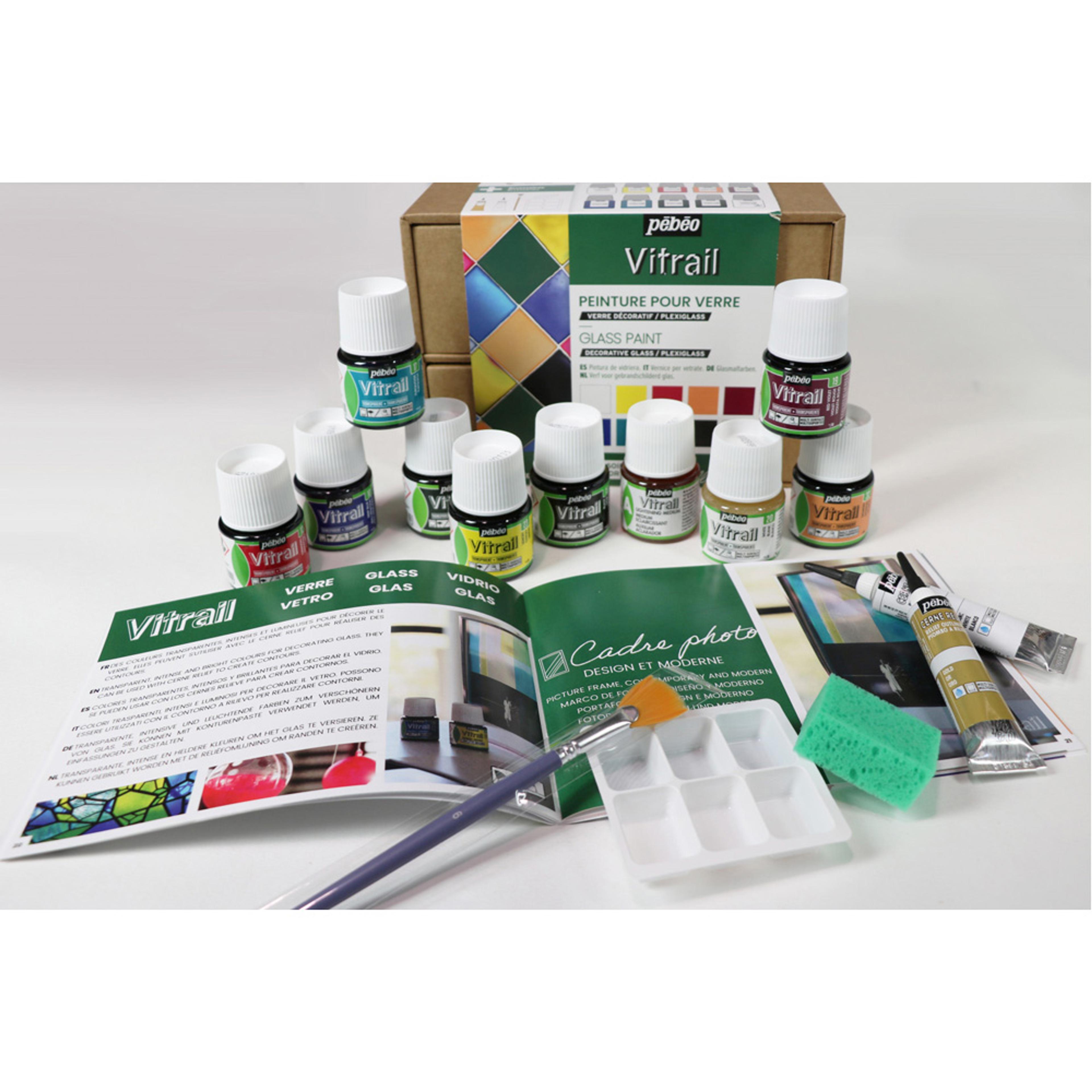 Pebeo Vitrail Glass Paint Set