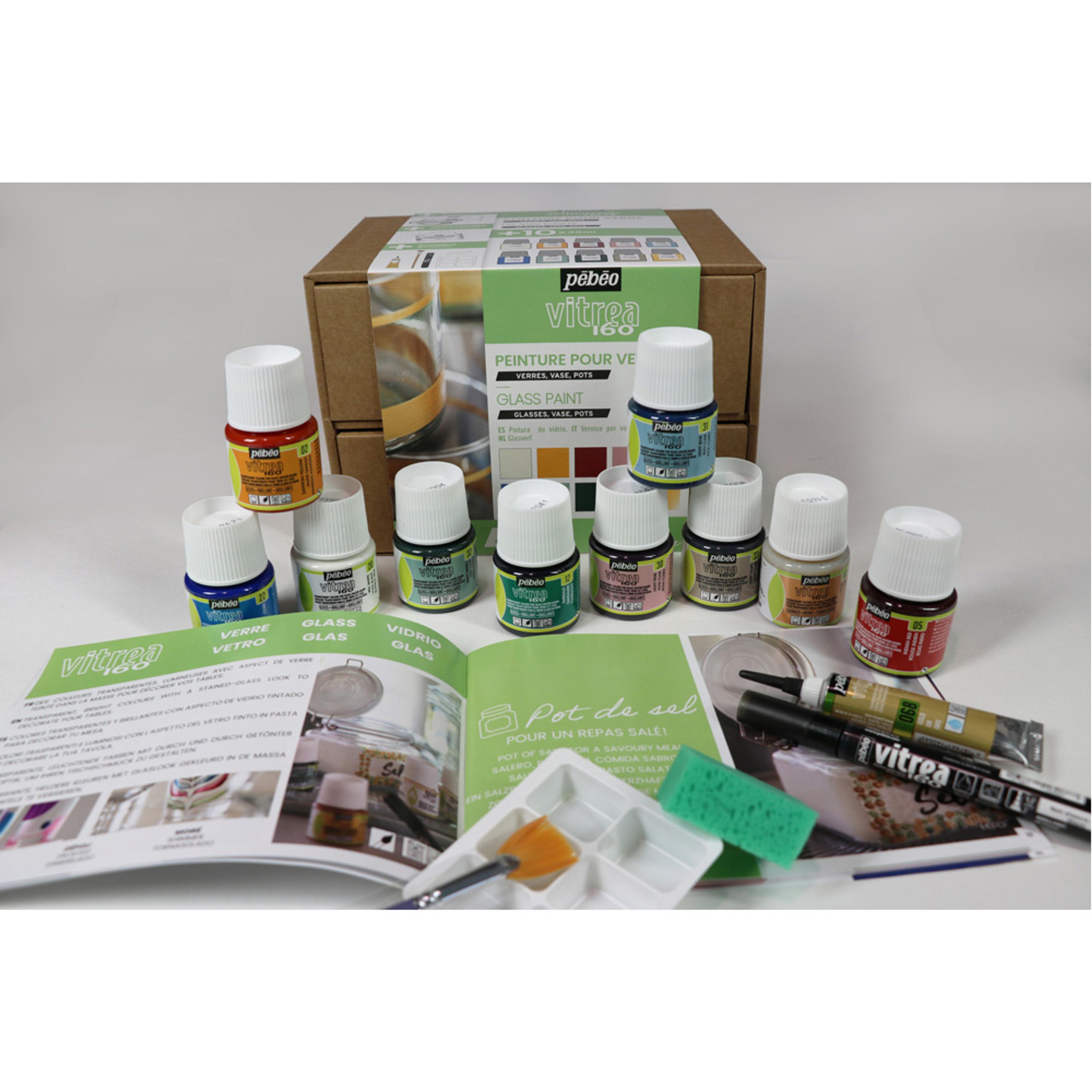 Pebeo Vitrea 160 Glass Paint 45ml Assortment