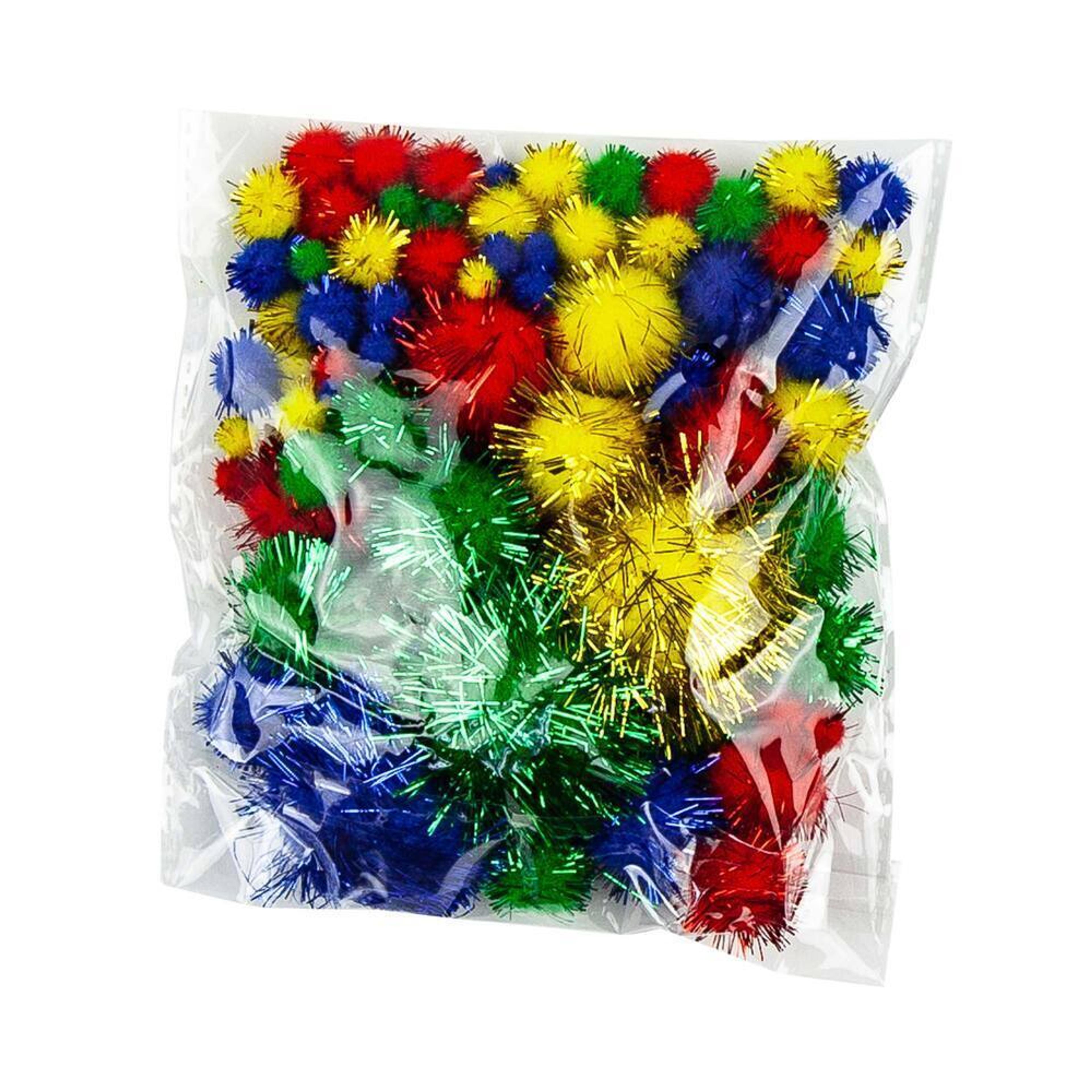 Glitter Pompoms - Pack of 100