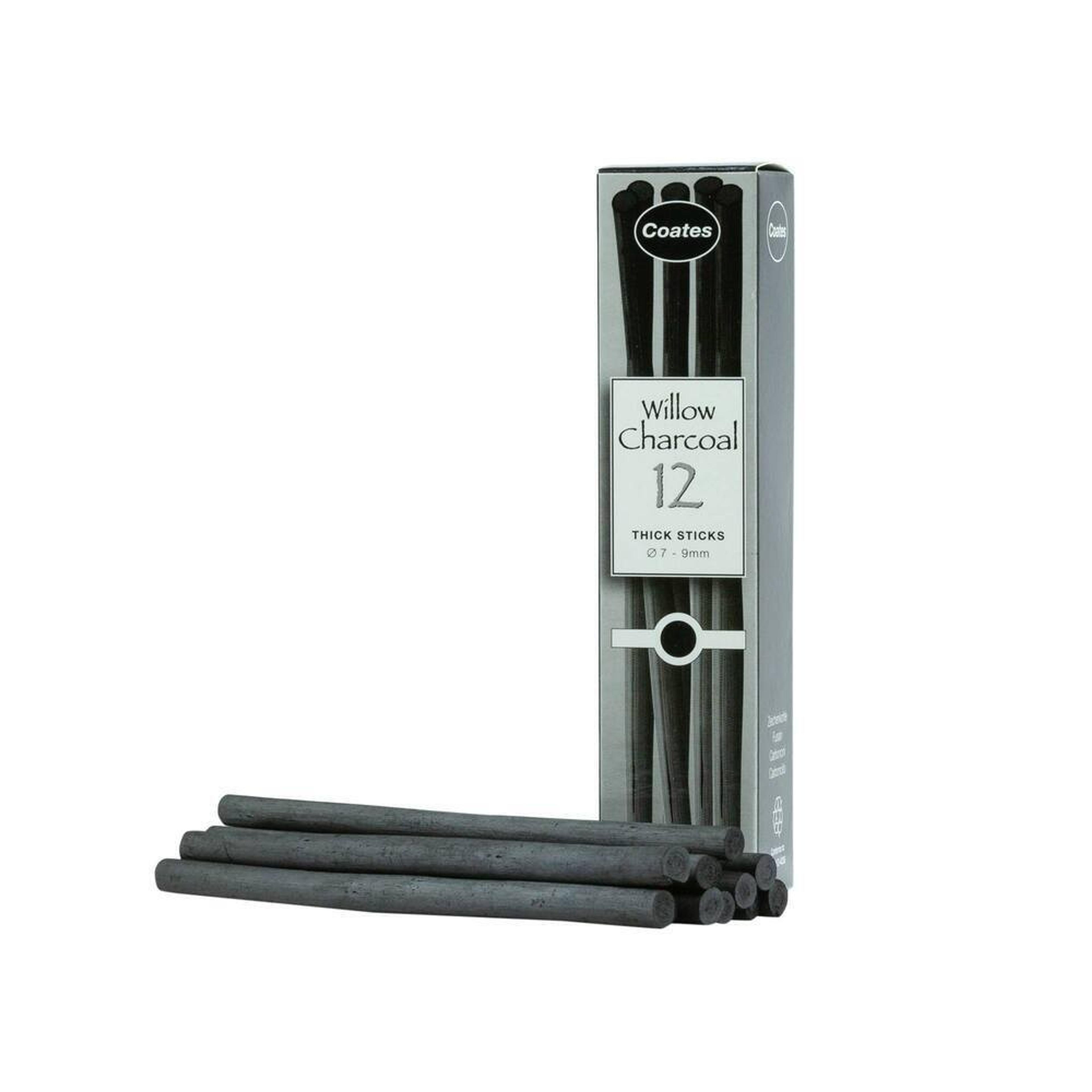 Coats Charcoal Thick Sticks - Pack of 12