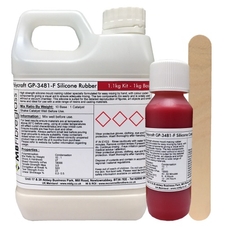 Polycraft GP3481-F General Purpose RTV Condensation Cure Mould Making Silicone Rubber Including Red Hardener 1.1KG Kit