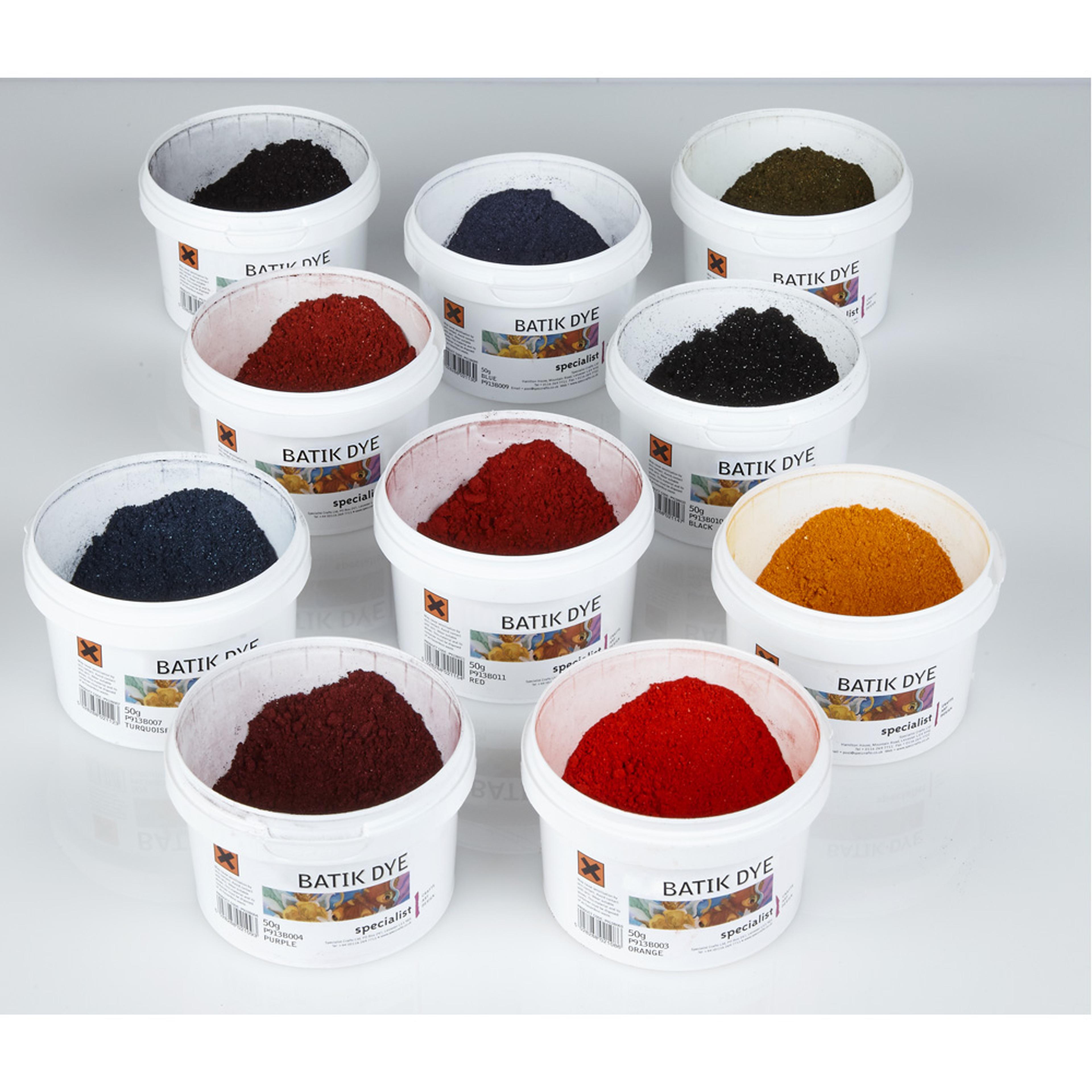 Specialist Crafts Batik Powder Dyes Class Pack