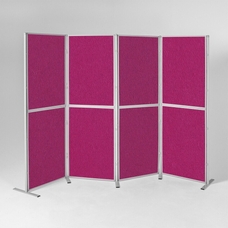 Pole And Panel Kit 7 Panel With 1 Triangular Shelf - Magenta