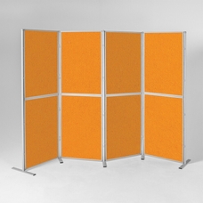 Pole And Panel Kit 7 Panel With 1 Triangular Shelf - Orange