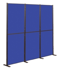 Pole And Panel Kit 7 Panel With 1 Triangular Shelf - Twin Colour Blue/Grey