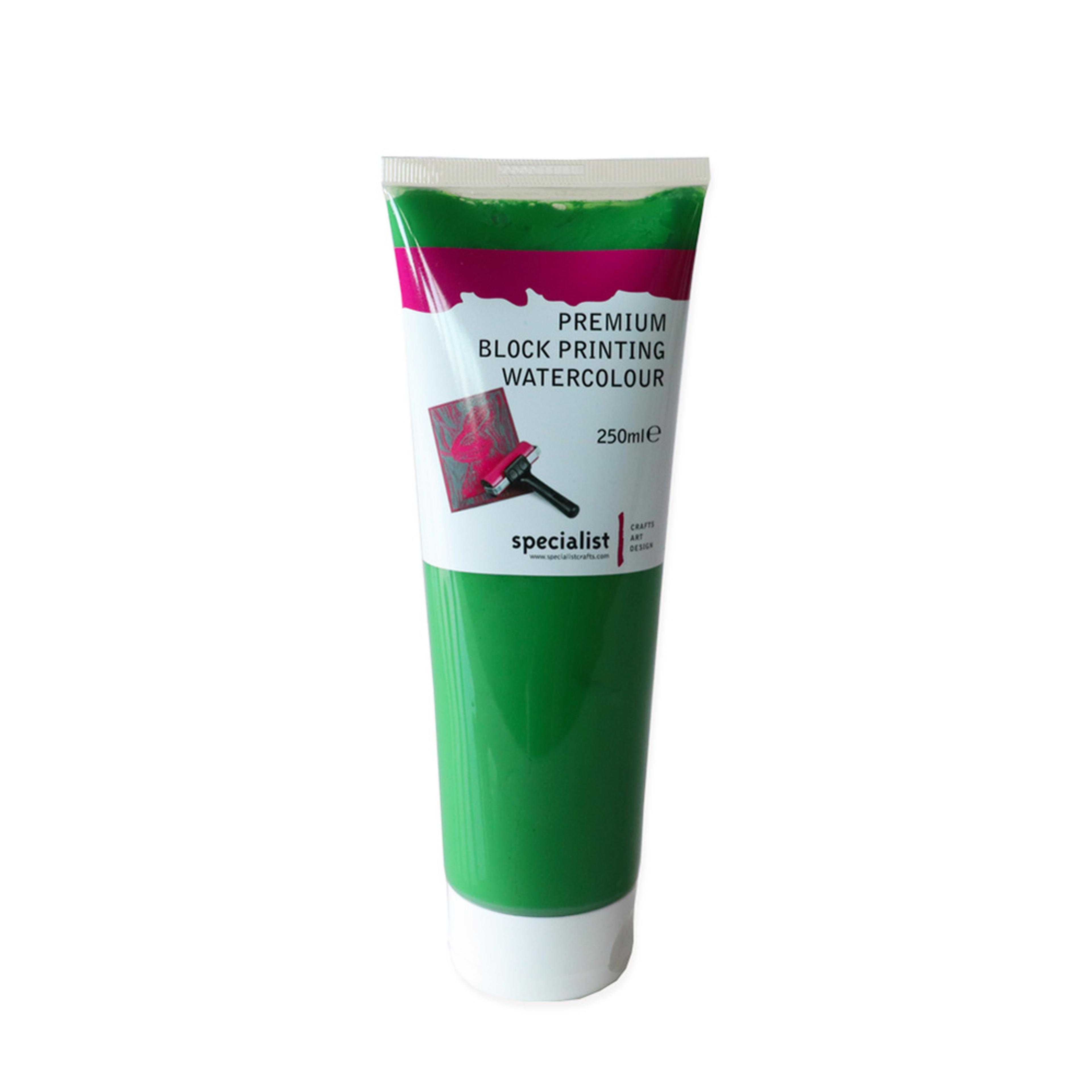 Specialist Crafts Premium Block Printing Watercolours 250ml Green