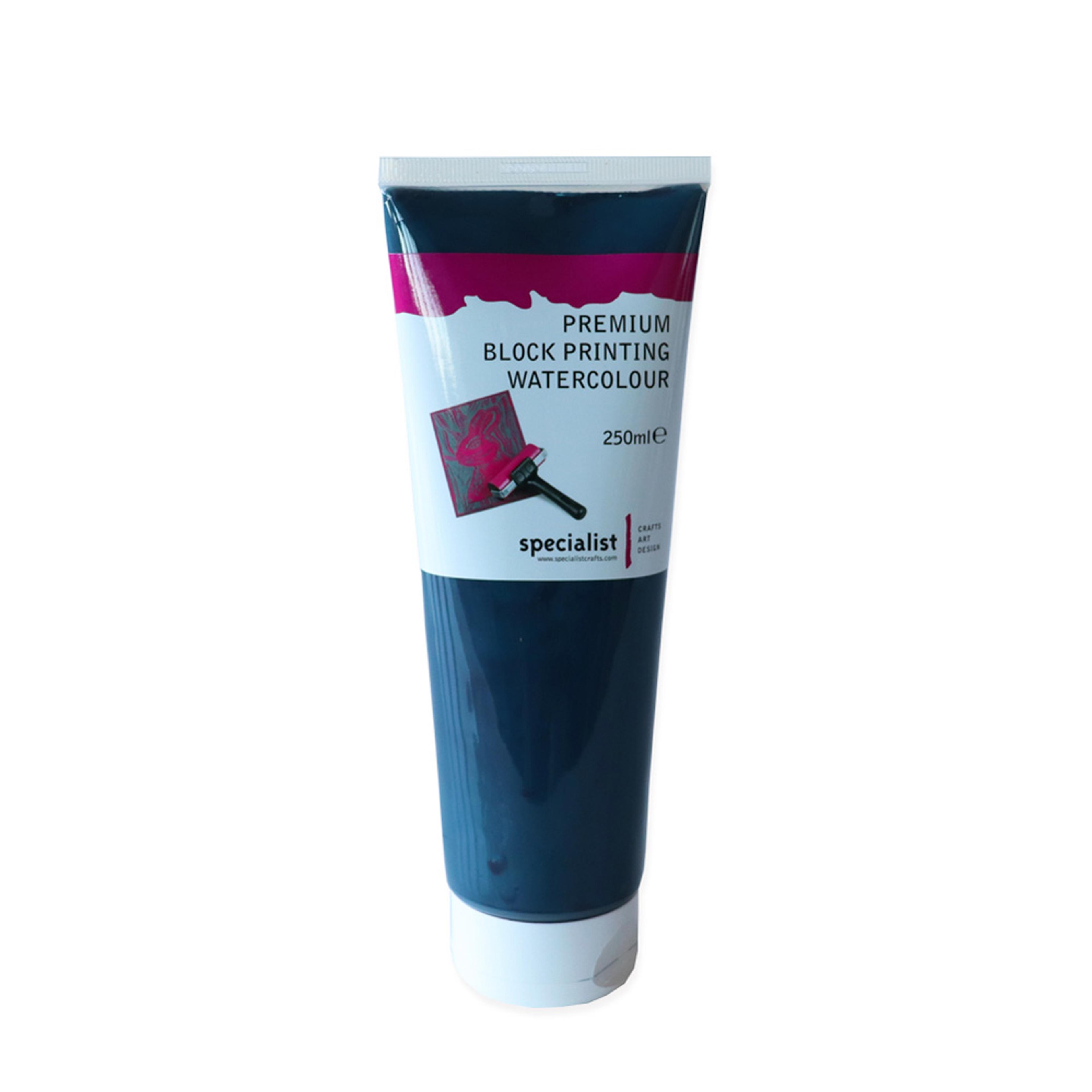 Specialist Crafts Premium Block Printing Watercolours 250ml Prussian Blue