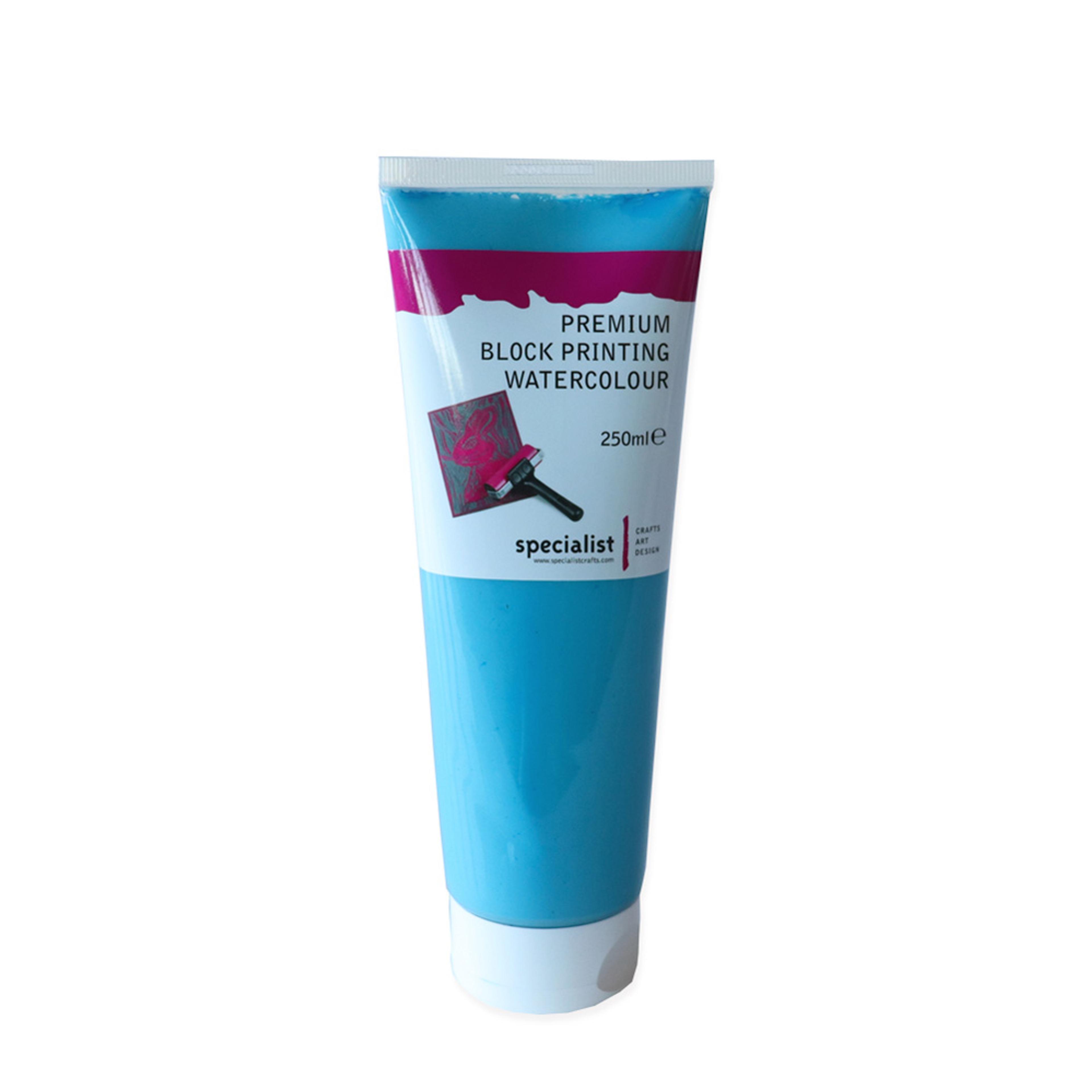 Specialist Crafts Premium Block Printing Watercolours 250ml Sky Blue