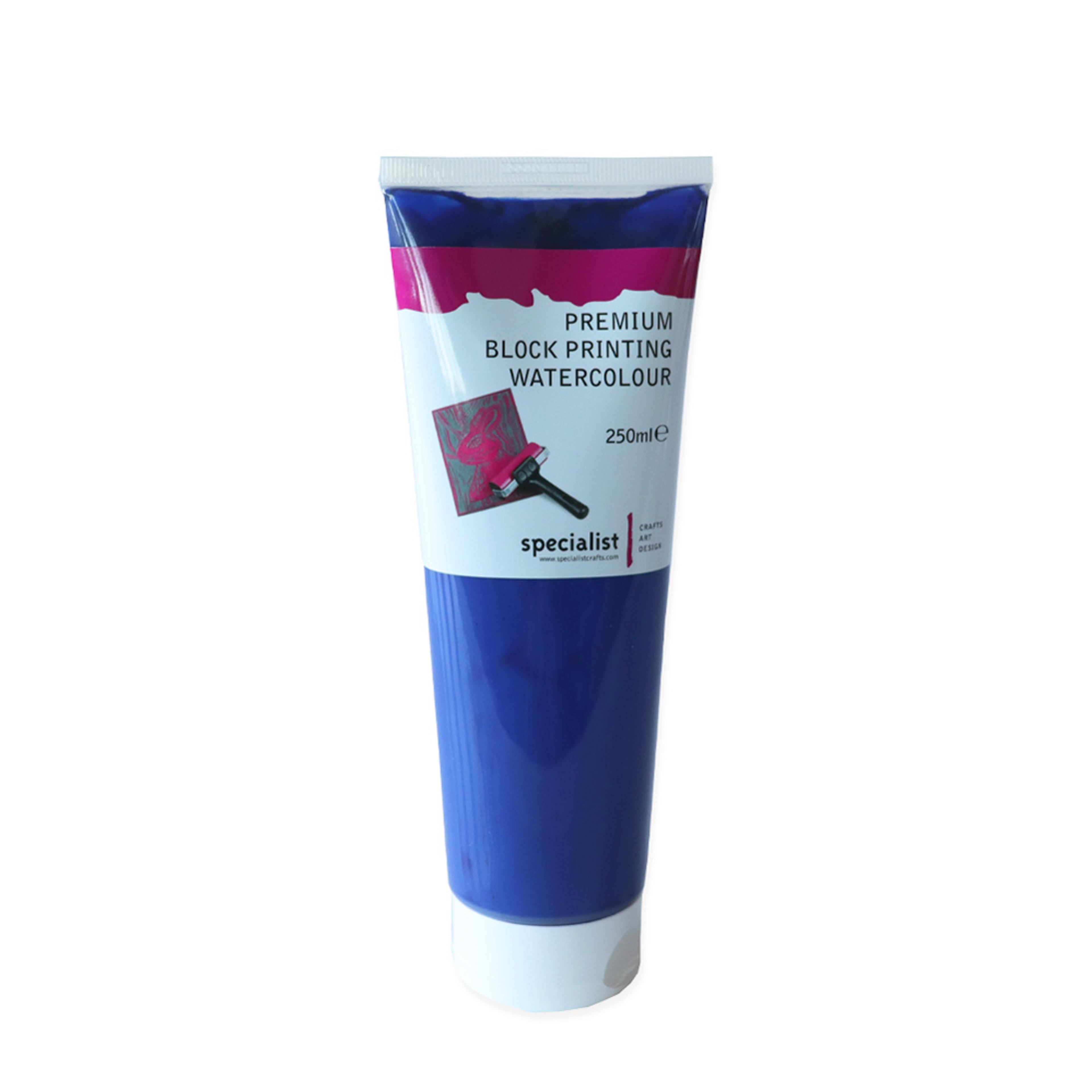 Specialist Crafts Premium Block Printing Watercolours 250ml Cobalt Blue